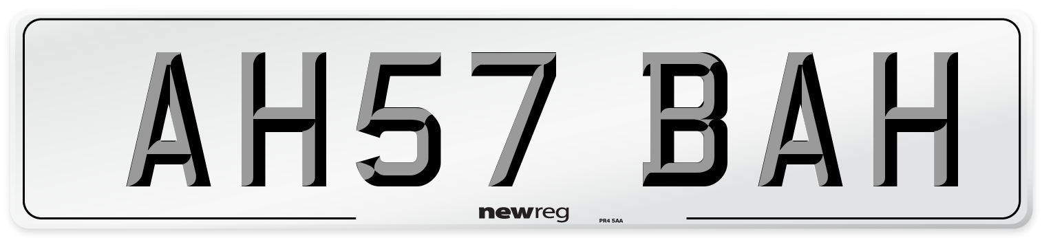AH57 BAH Number Plate from New Reg